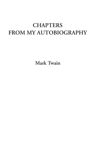 Chapters from My Autobiography