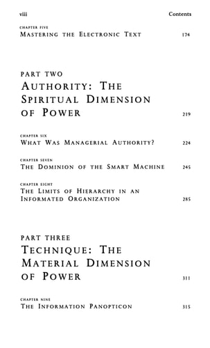 In The Age Of The Smart Machine: The Future Of Work And Power
