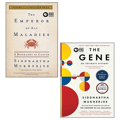 Siddhartha Mukherjee 2 Books Collection Set (The Emperor of All Maladies & The Gene An Intimate History)