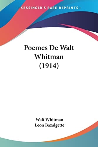 Poemes De Walt Whitman (1914)