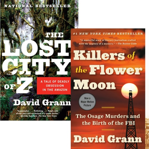 David Grann 2 Books Collection Set (Killers of the Flower Moon, The Lost City of Z)
