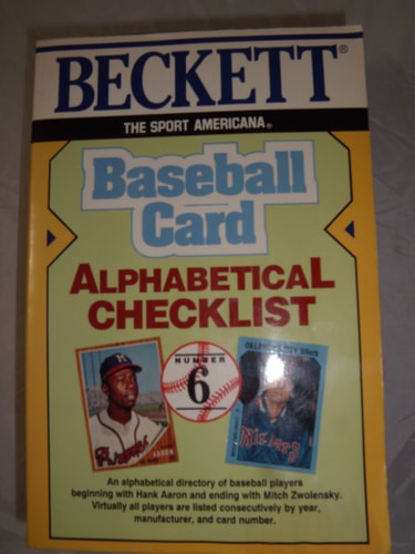 Baseball Card Alphabetical Listing (The Sport Americana)