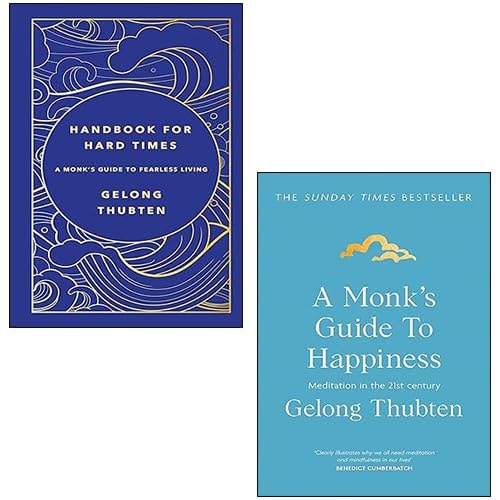 Gelong Thubten 2 Books Collection Set (A Monk`s Guide to Happiness, Handbook for Hard Times [Hardcover]